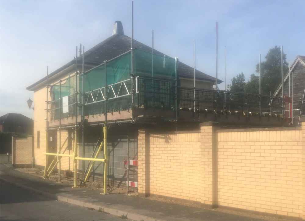 A building being refurbished in Woodbridge, Suffolk