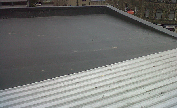 Flat roof on commercial property in Southwold, Suffolk